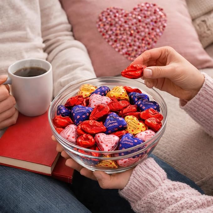 30 Count Valentine Milk Chocolate Hearts &amp Lips | Foil Wrapped Party Candy