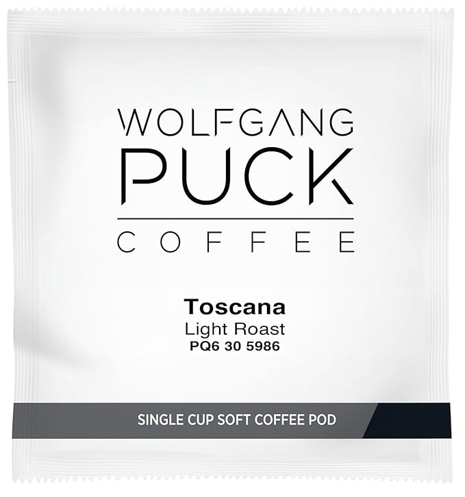 Wolfgang Puck Coffee Toscana 9.5 Gram soft Pods 18 Count (Pack of 3)