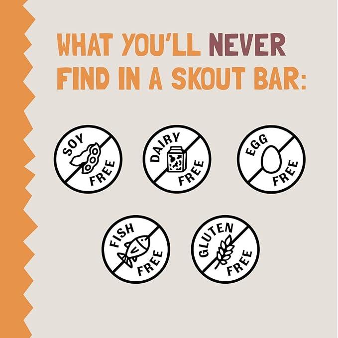 Skout Organic Plant-Based Protein Bars Peanut Butter &amp Jelly (12 Pack) - 10g Protein - Vegan Protein Bars - Only 5 Ingredients - Easy Snack - Gluten Dairy &amp Soy Free