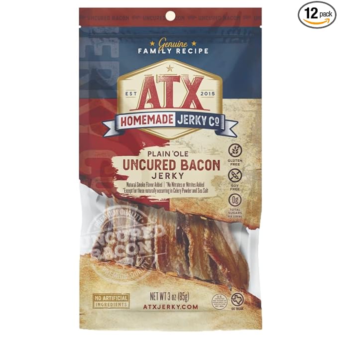 Case of 3oz Plain 'Ole Bacon Jerky