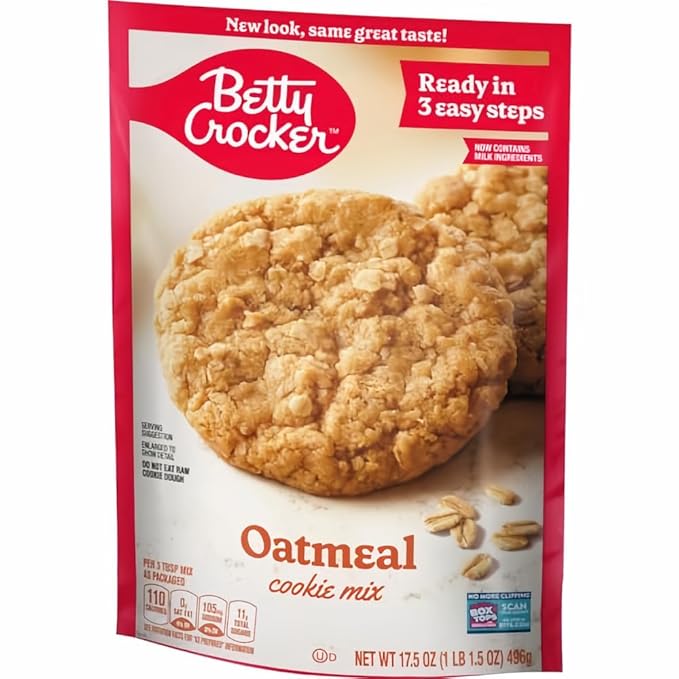 Betty Crocker Cookie Mix Oatmeal 17.5 oz (Pack of 4)