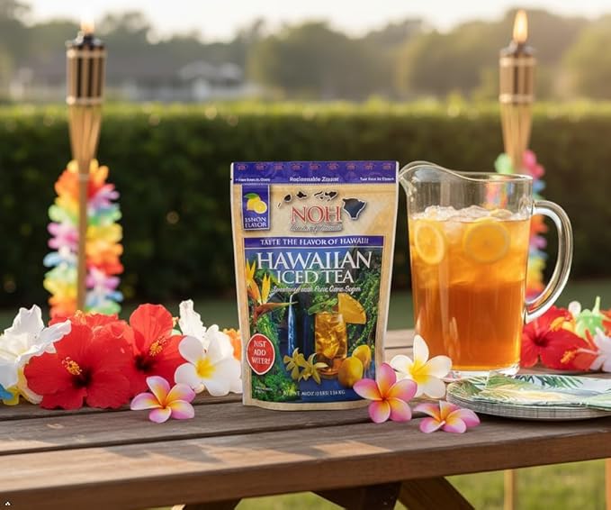 NOH Foods of Hawaii Sweet Tea Mix - 48oz (3lb) Zipper Bag | Just Add Water for Hawaii's Favorite Refreshment | Classic Luau Beverage Blend - Paradise in a Glass