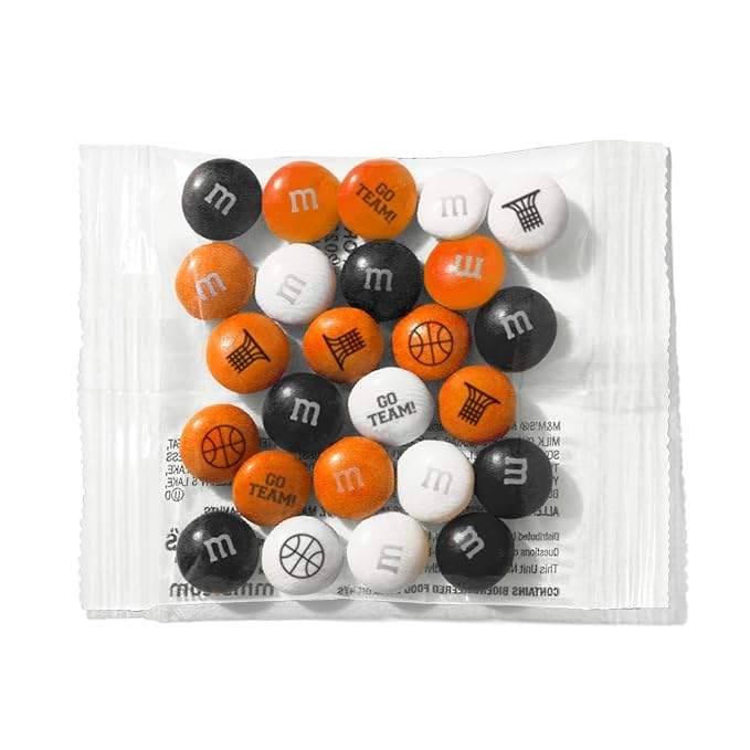 M&ampM'S WORLD Basketball Milk Chocolate Candy Party Favors set of 30 for Basketball Party Decor Gifts Favors or Sports Theme Birthday