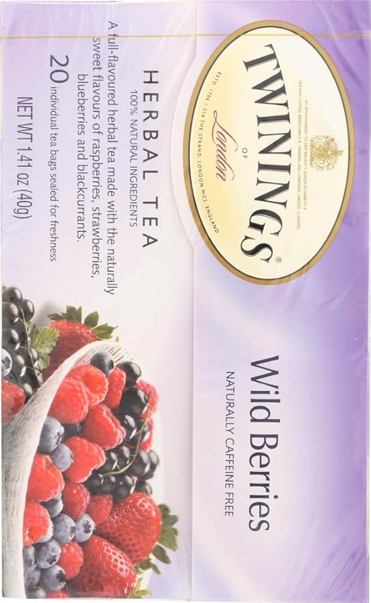 Twinings B25886 Twinings Herbal Wild Berries Tea - 6x20 Bag