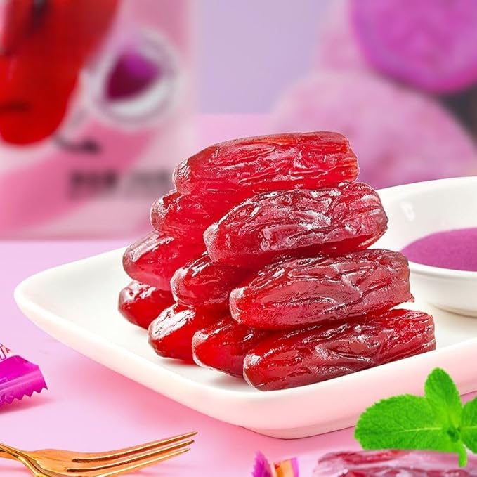 Crystal purple sweet potato dried fruit fresh dried sweet potato preserved fruit 90g/bag dried vegetables substitute breakfast food convenient instant snacks Dim sum leisure snack (5 bags)