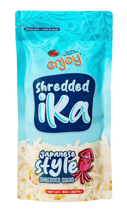 Enjoy Shredded Ika Cuttlefish Squid Hot or Regular (Shredded Ika 12 oz)