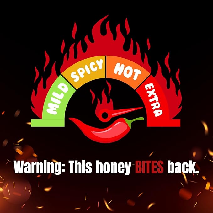Crave It Hot Honey - Made with Raw &amp Pure Honey - Infused with Chile Peppers - 12oz - 6 Pack