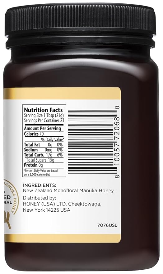 Manuka Doctor - MGO 525+ Manuka Honey Monofloral 100% Pure New Zealand Honey. Certified. Guaranteed. Raw. Non-GMO (17.6 oz)