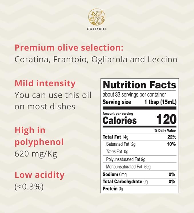 Lemon &amp Orange Infused Olive Oil &amp Medium Intensity Classic Blend. Great combo for vegan keto or gluten free dishes - COSTABILE