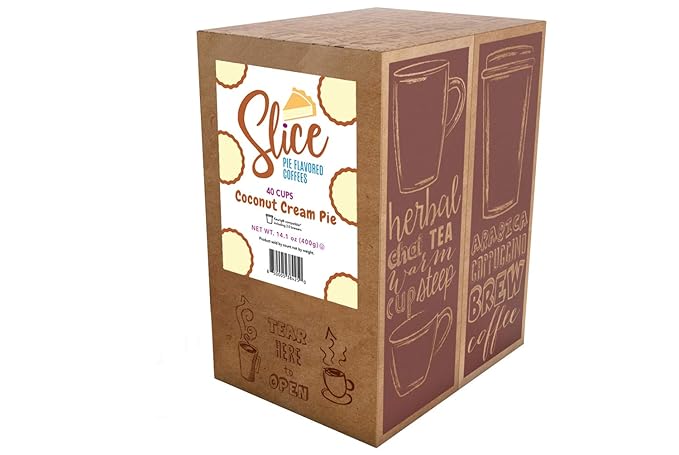 Slice Coffee Flavored Coffee Apple Pie Compatible with K Cup Brewers Including 2.0 40 Count
