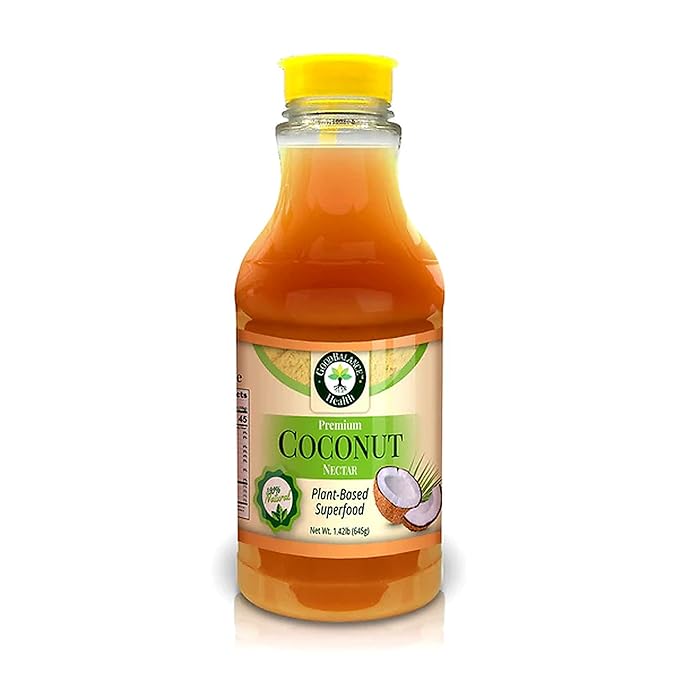 Good Balance Health Coconut Nectar | Natural Liquid Sweetener | Low Glycemic Sweetener | All Natural and Organic | Sugar Substitute | Non GMO Gluten Free Keto Sugar Vegan Friendly Baking | 22 Ounc