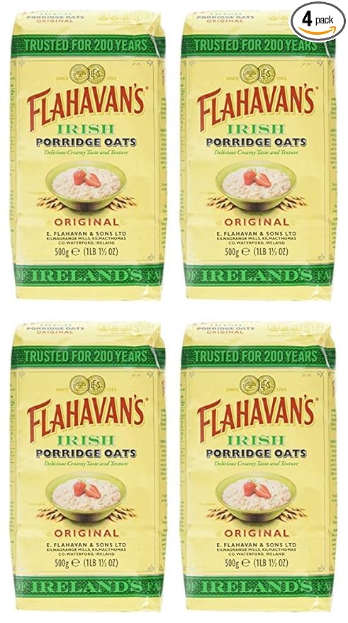 Flahavan's Irish Porridge Oats 500g Cereal (Pack of 4)