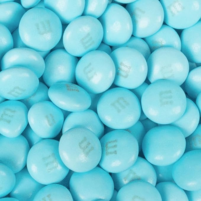 1.5 lbs Light Blue &amp White M&ampMs Milk Chocolate Candy