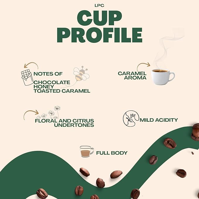 La Perla Colombian Single Origin Specialty Coffee Medium Roast Premium Whole Bean 16oz – Caramel &amp Chocolate Notes – Fresh Gourmet Arabica