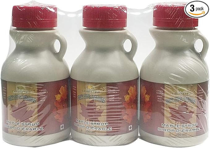 CANADA TRUE Pure Maple Syrup(Amber) (3x250ml)