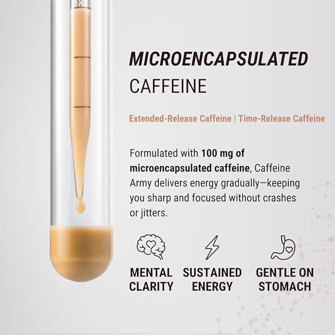 CAFFEINE ARMY Cappuccino | Functional Coffee with Collagen Peptides MCTs CoQ10 and Adaptogens: Clean Energy Supports Daily Attention No Jitters or Crash (13.4 oz 38 Servings)