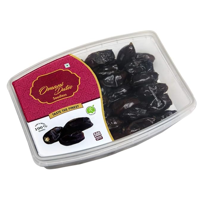 Generic Oman Seedless Khajur/Khaoor | Premium Selection | Fat-Free No Added Sugar | Dates Dry Fruits - 500 gm