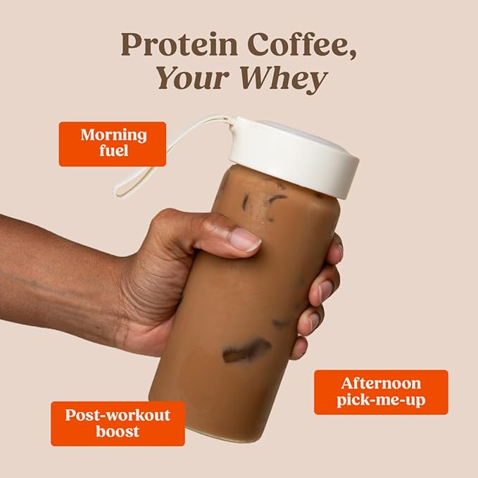 Bulletproof Iced Protein Coffee Mocha 12g Whey Protein + MCT Oil 170mg Caffeine Instant Coffee from Real Beans &amp Cocoa Tested for Toxins No Artificial Flavors &amp Sweeteners 14 Servings