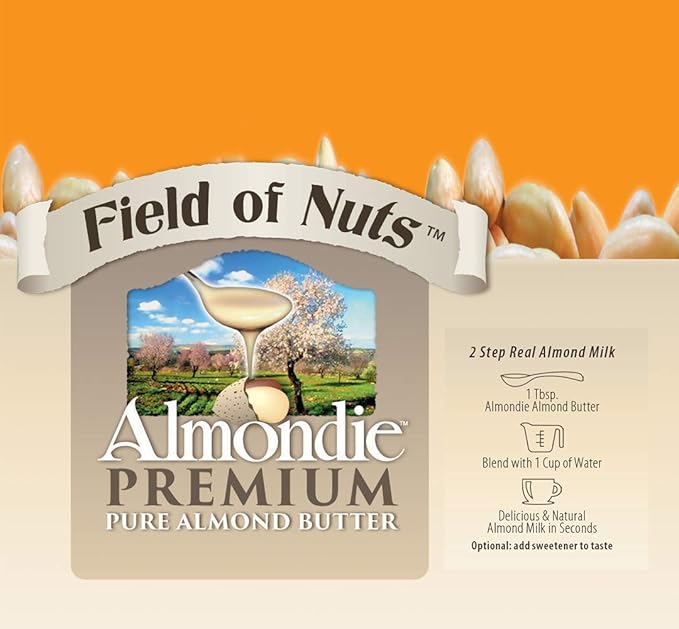 Almondie Almond Butter/Almond Milk Concentrate – Made from 100% peeled pure and raw almonds without any additives sugar or salt