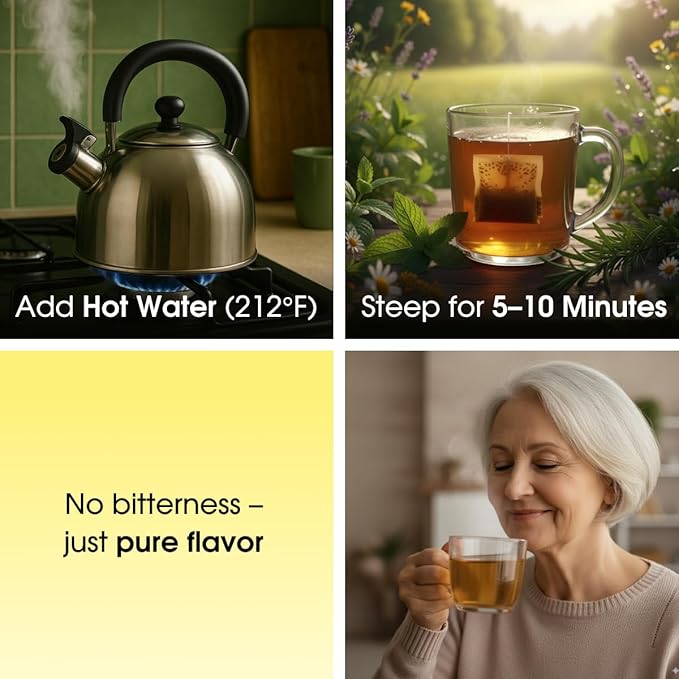 TeaDeam Tea Chamomile Tea Bags | Caffeine-Free &amp Sleep Time Tea | Chamomile Flowers Aroma - For Relieving Stress | Brew Hot Or Iced | 300 Tea Bags