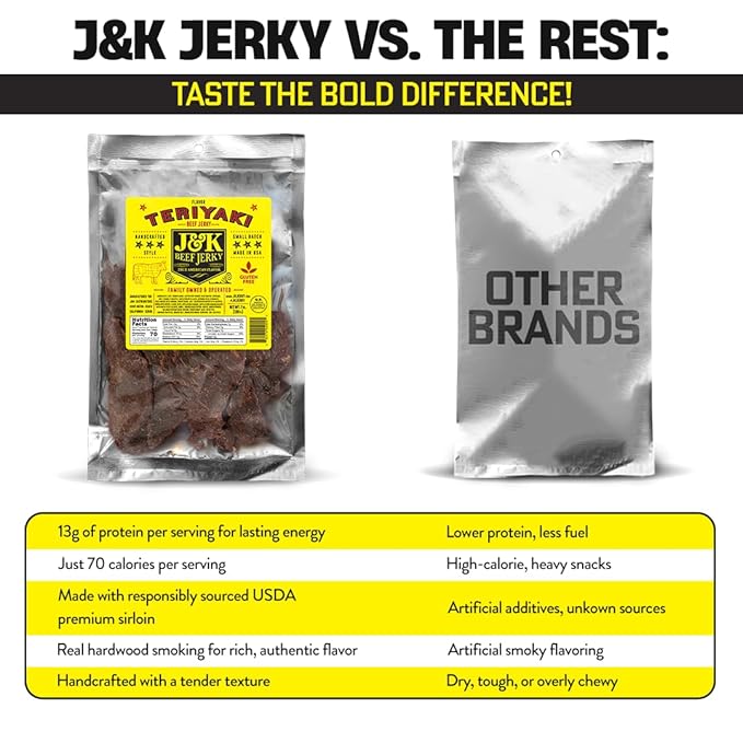 J&ampK Beef Jerky - Teriyaki Flavor 7oz
