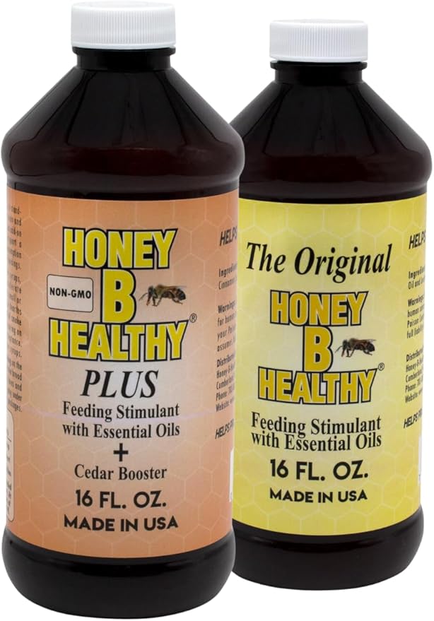 Honey B Healthy® Plus Original 16 oz. Bottle Bundle Immune System Feeding Stimulant with Essential Oils for Bee Health