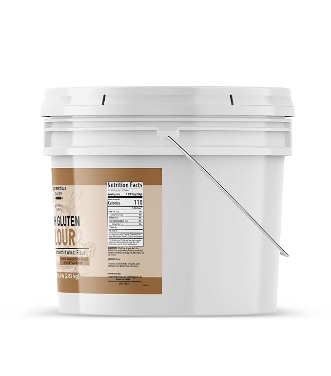 Unpretentious High Gluten Flour 1 Gallon Bucket Artisan Bread Bagels Pizza
