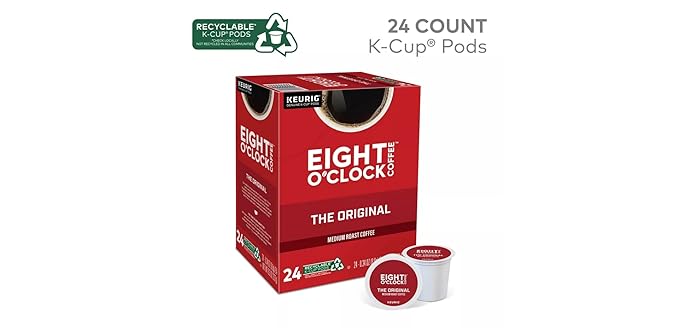 Eight O'Clock Original Blend Single Serve K-Cups for Keurig Brewers 24 Count (Pack of 2)