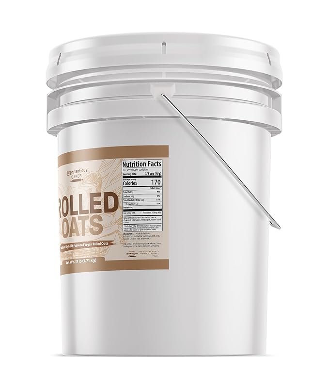 Unpretentious Rolled Oats 5 Gallons Old Fashioned Oats Good Source of Iron