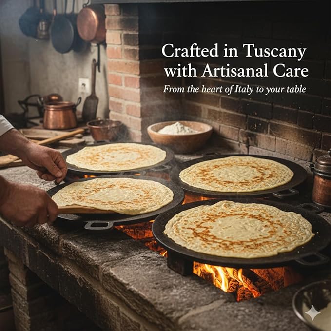 Testaroli Italian Artisanal Pasta - Ancient Italian Pasta Imported from Tuscany - Soft Rustic Texture Pancake Pasta - Ready to Cut &amp Boil - 17.6oz (500g) - Pack of 2