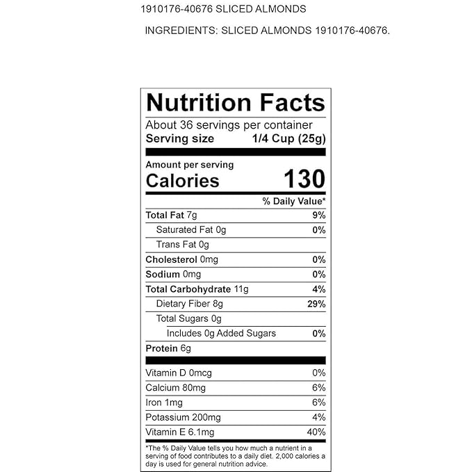 California Sliced Almonds 2 Pounds