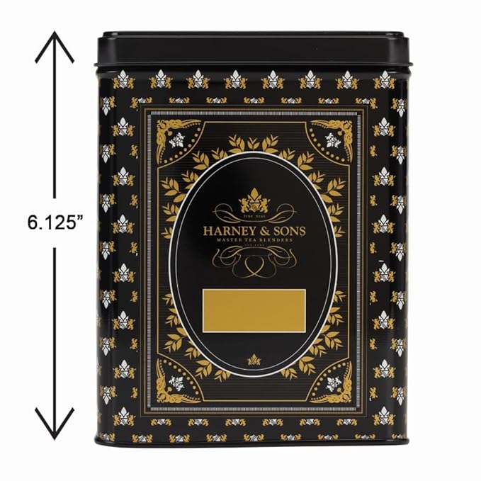 Harney &amp Sons Paris Tea &amp Black Tea Canister 50ct sachet &amp Storage Tin Set
