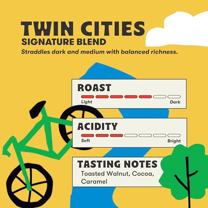 Peace Coffee Twin Cities Signature Blend Dark Roast Whole Bean Coffee 12 oz Pack of 3 Organic Fair Trade Nutty Bold Flavor Shade Grown Fresh Roasted