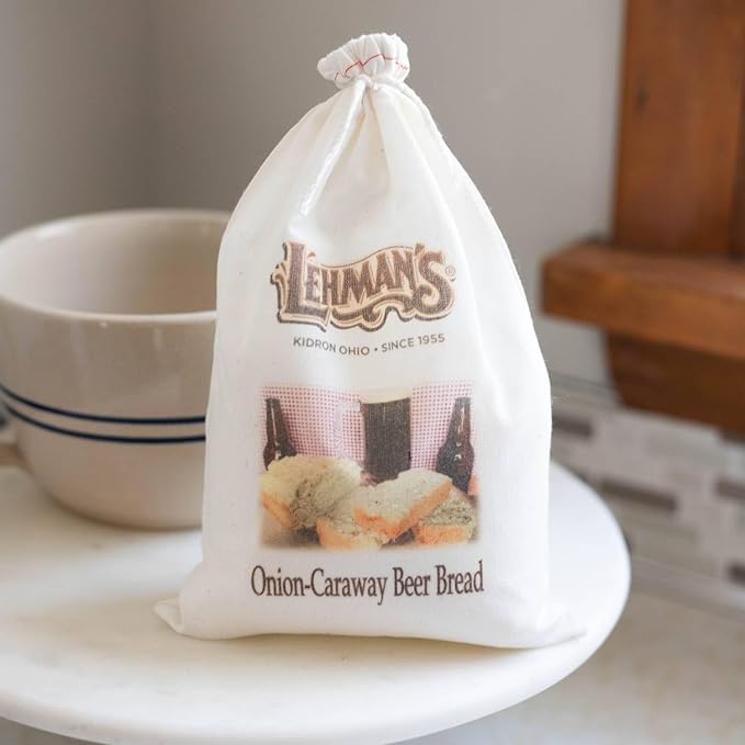 Lehman's Homemade Bread Mix Quick and Easy to Prepare and Bake Delicious 15.25 oz Gift Bag Onion Caraway Beer Bread