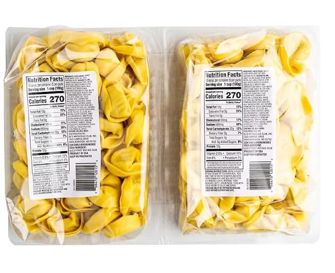 Italian Sausage Tortelloni contains a generous filling of roasted Italian Sausage and three delicious cheeses. The blend of Ricotta Mozzarella and Parmesan Cheeses in a tender dough will melt in you