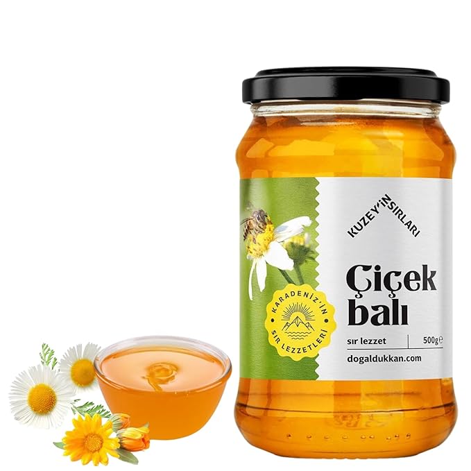 Natural Giresun Highlands Flower Honey Organic Additive-Free Authentic Turkish Product (500g/17.6 fl oz) - PACK OF 2
