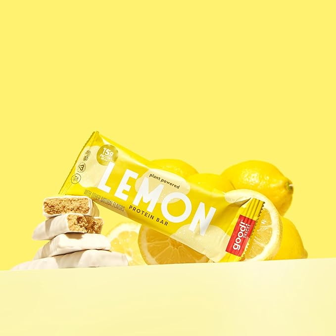 good! Snacks Lemon Vegan Protein Bar Soy &amp Gluten Free Plant Based Low Sugar 15g Clean Protein Natural Healthy Superfood Snack Kosher Friendly For Athletes &amp Active Lifestyles 12 Bars