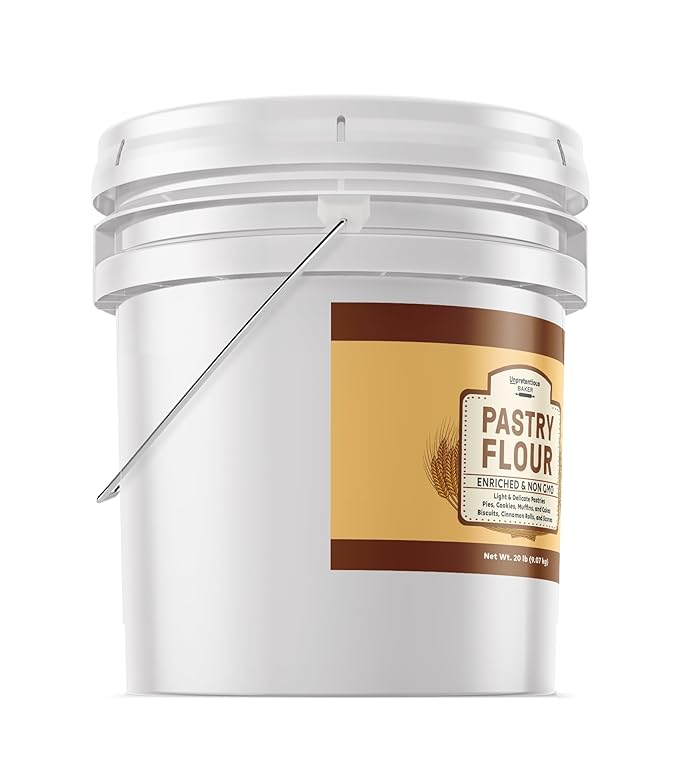Unpretentious Pastry Flour Non-GMO Great For Flaky Pastries Pies Muffins Biscuits (20 Pound)