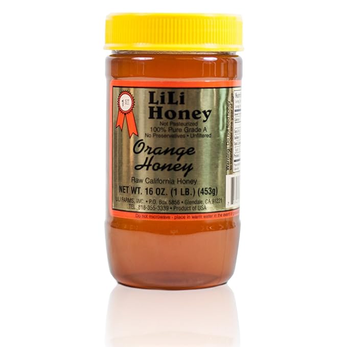 California Raw Orange Honey Grade A 16 Oz. 1Lb Pure 100% Natural Gift Wrapped
