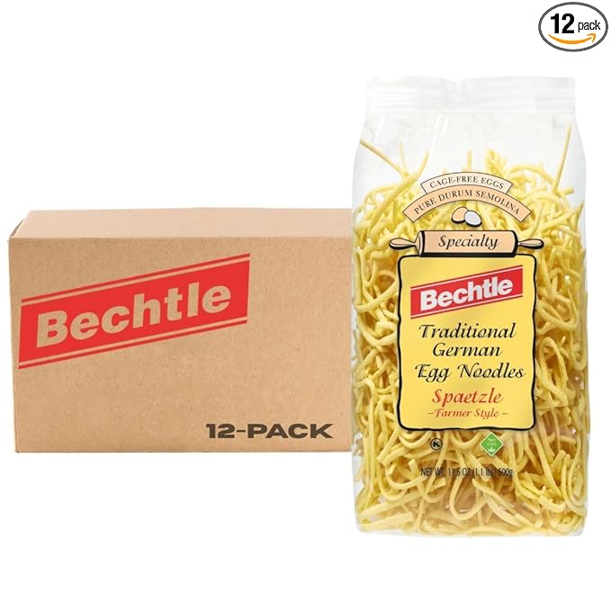 Bechtle Spaetzle (Traditional German Egg Noodles) Farmers Style 17.6-Ounce Bags (Pack of 12)