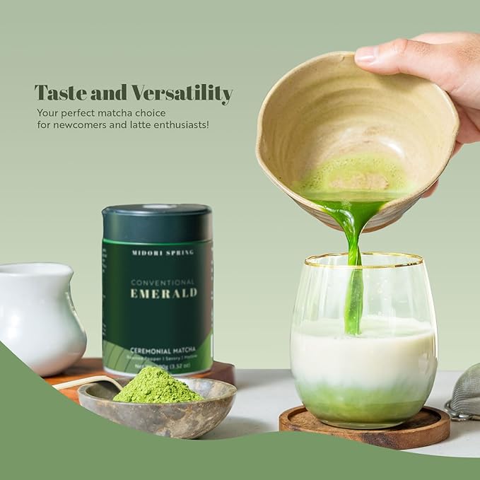 Midori Spring EMERALD - Ceremonial Matcha Premium Conventional Japanese Matcha Powder 100g