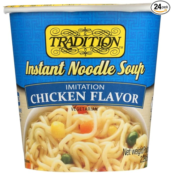 Traditional Imitation Chicken Flavor Noodle Soup 2.29 Oz. (Pack Of 24.)