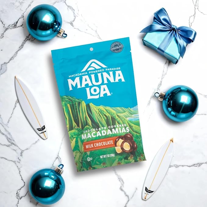 Mauna Loa Premium Hawaiian Chocolate Covered Macadamia Nuts Milk Chocolate Cocoa Dusted 8 Oz Bag (Pack of 1)