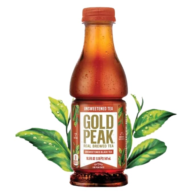 Generic B4Y Unsweet Black Iced Tea Bottle - Gold_Peak (12 18.5 Fl Oz)