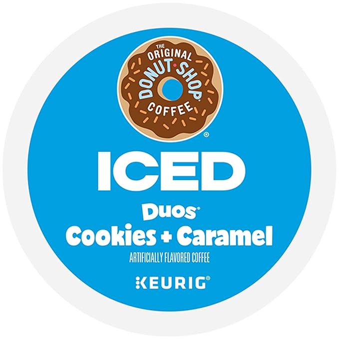 The Original Donut Shop Iced Duos Cookies + Caramel Coffee Keurig Single Serve K-Cup Pods 24 count