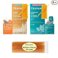Doomi Peach Tranquility Tea and Jade Citrus Mint - Medicine Ball Cold Buster - 24 Sachets Each (48 Total) Plus Doomi Pure Honey Clover Sticks (10)