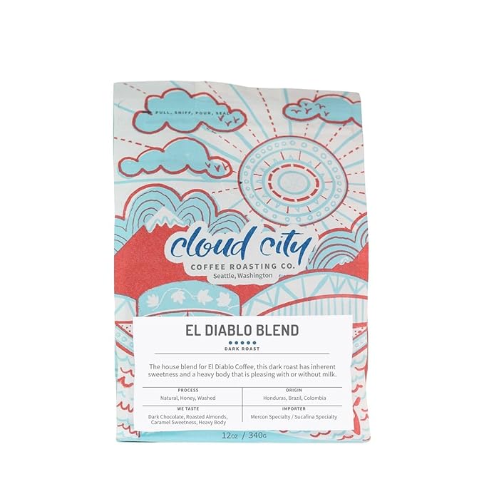 El Diablo Blend - Roasted by Cloud City Coffee - Whole Bean Coffee - 2 Pound Bag