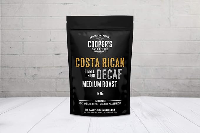 Decaf Costa Rican Coffee Medium Roast Swiss Water Processed Decaffeinated - 12oz Bag (Pack of 2)