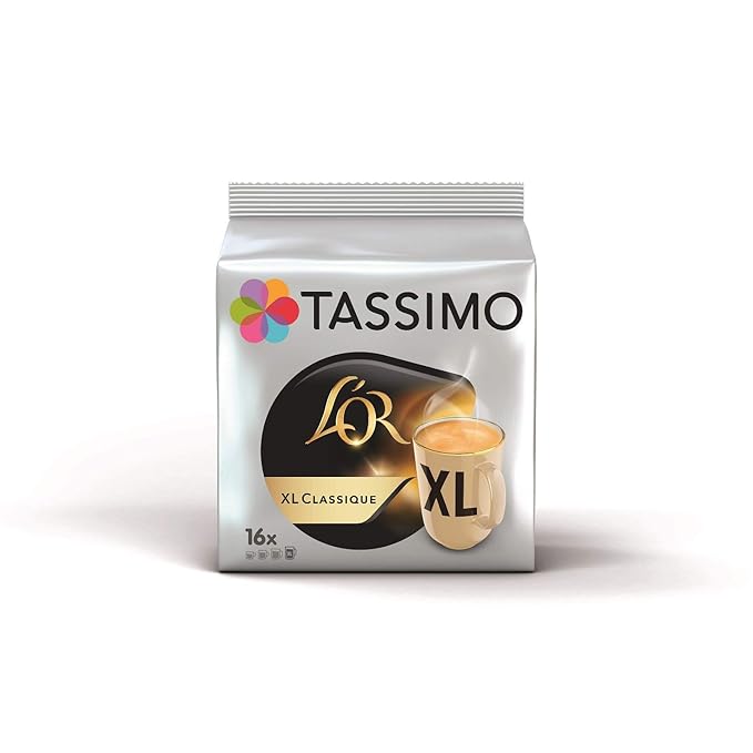 Tassimo Coffee L'OR XL Selection - L'OR Classique XL &amp Intense XL - 5 Packs (80 Servings)