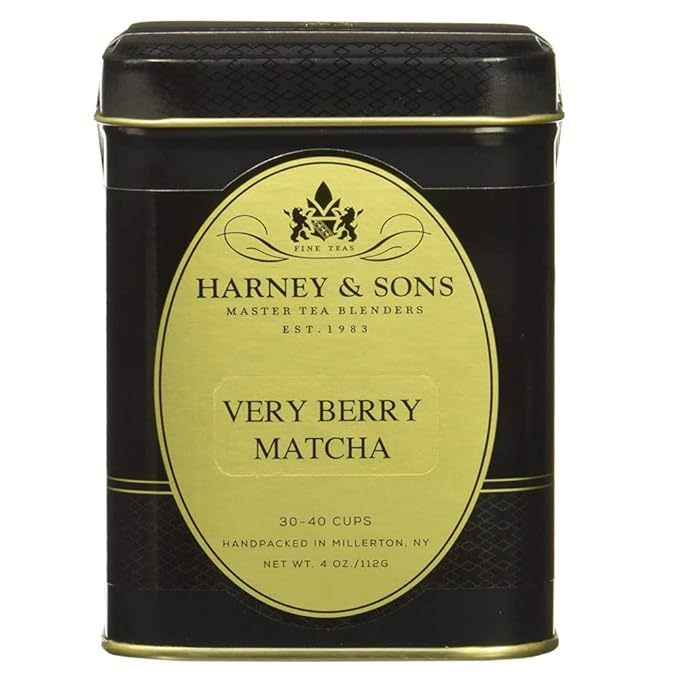 Harney &amp Sons Very Berry Matcha Tea | Berry Flavored 4 oz Tin